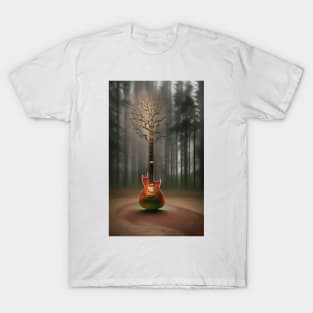 Acoustic Guitar Tree Of Life Guitar Player Nature Guitarist T-Shirt